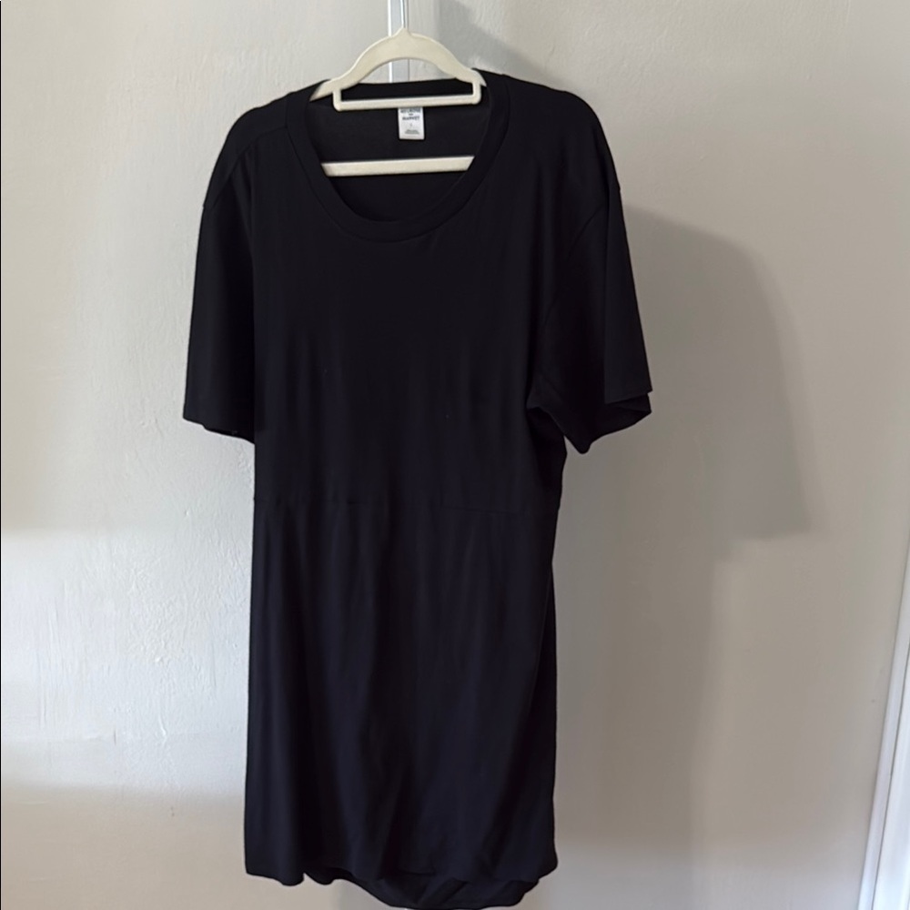 Melrose and Market Black Boxy Short Sleeve 100% Cotton T-Shirt size large